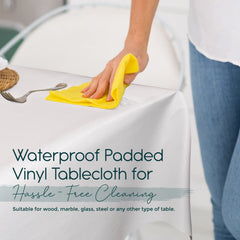 tablecloths by design coupe montrant rembourrage pour absorption des chocs
