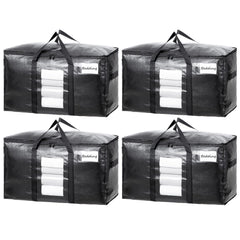 TAILI vue de face pack de 4 sacs noirs robustes, stockage pratique
