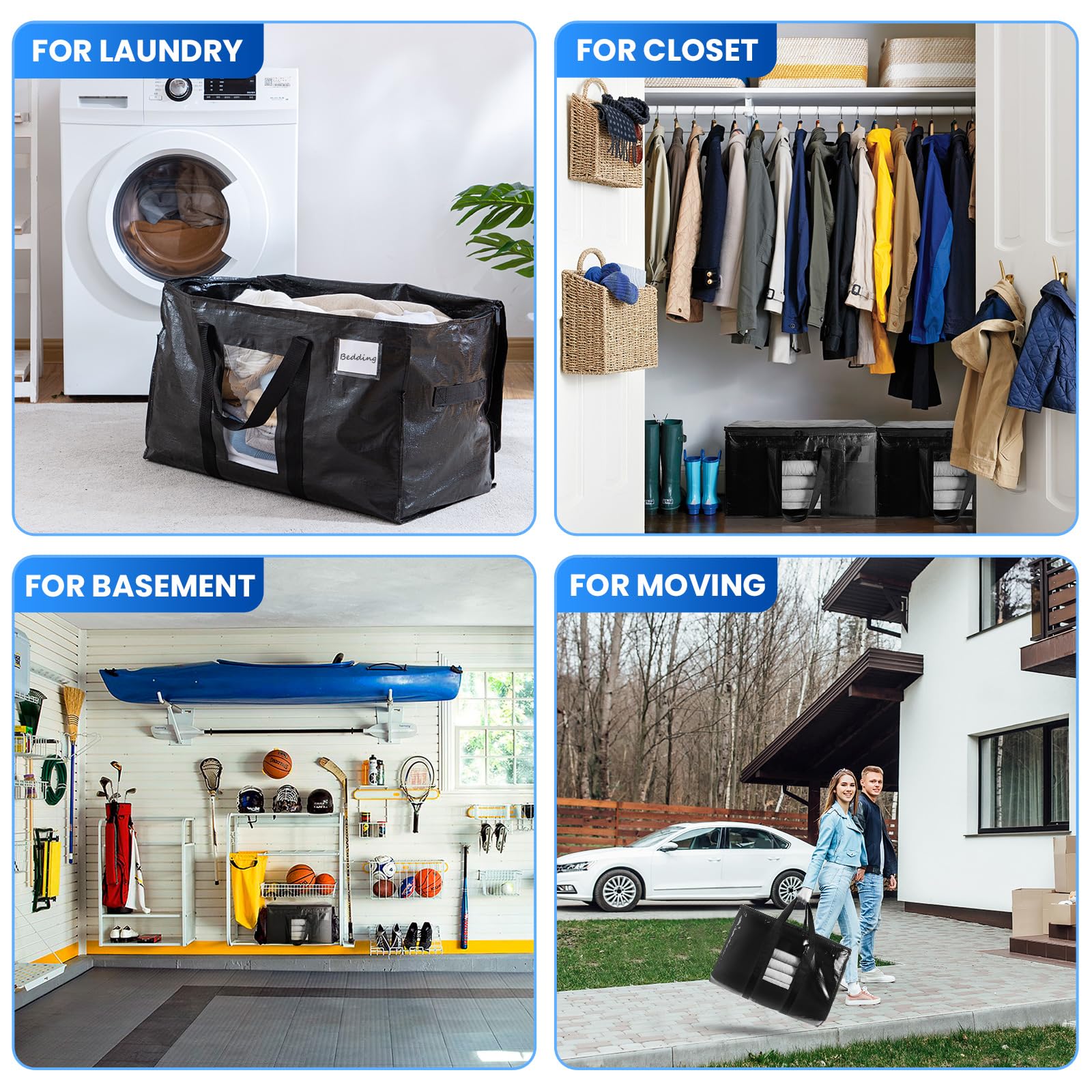 TAILI sacs en usage lors d'un déménagement, organisation simplifiée