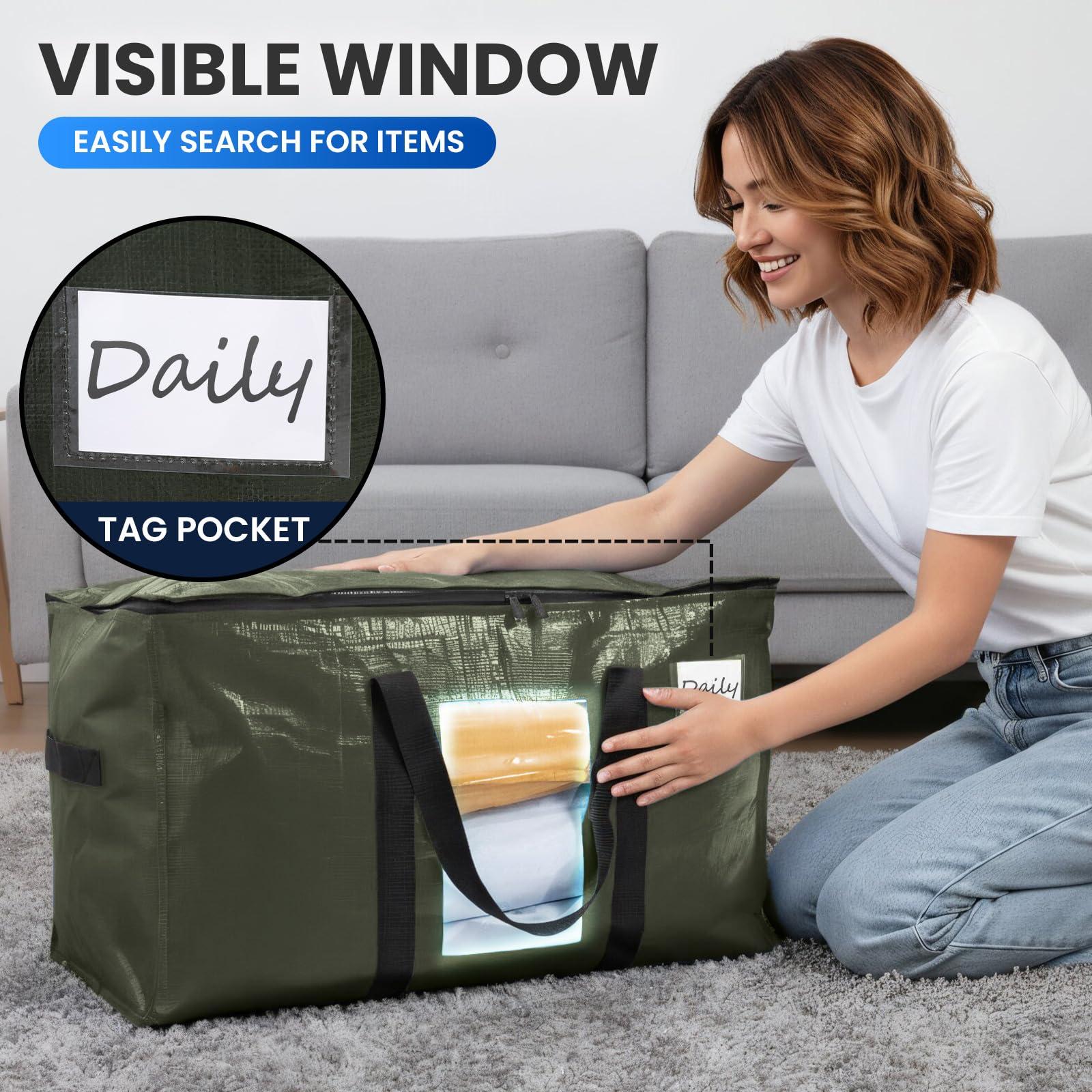 TAILI sac ouvert rempli de couvertures pour protection efficace