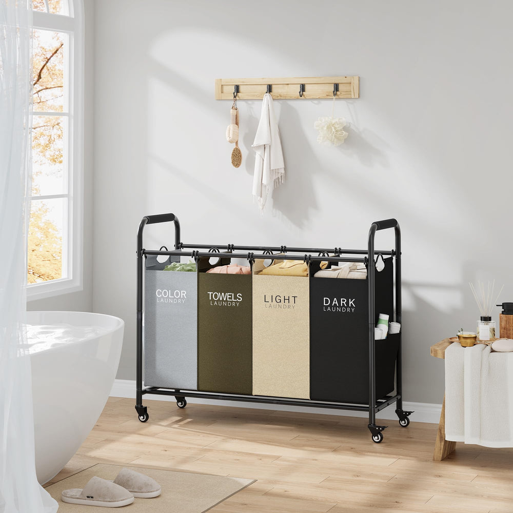 Tajsoon chariot dans buanderie illustrant organisation domestique efficace