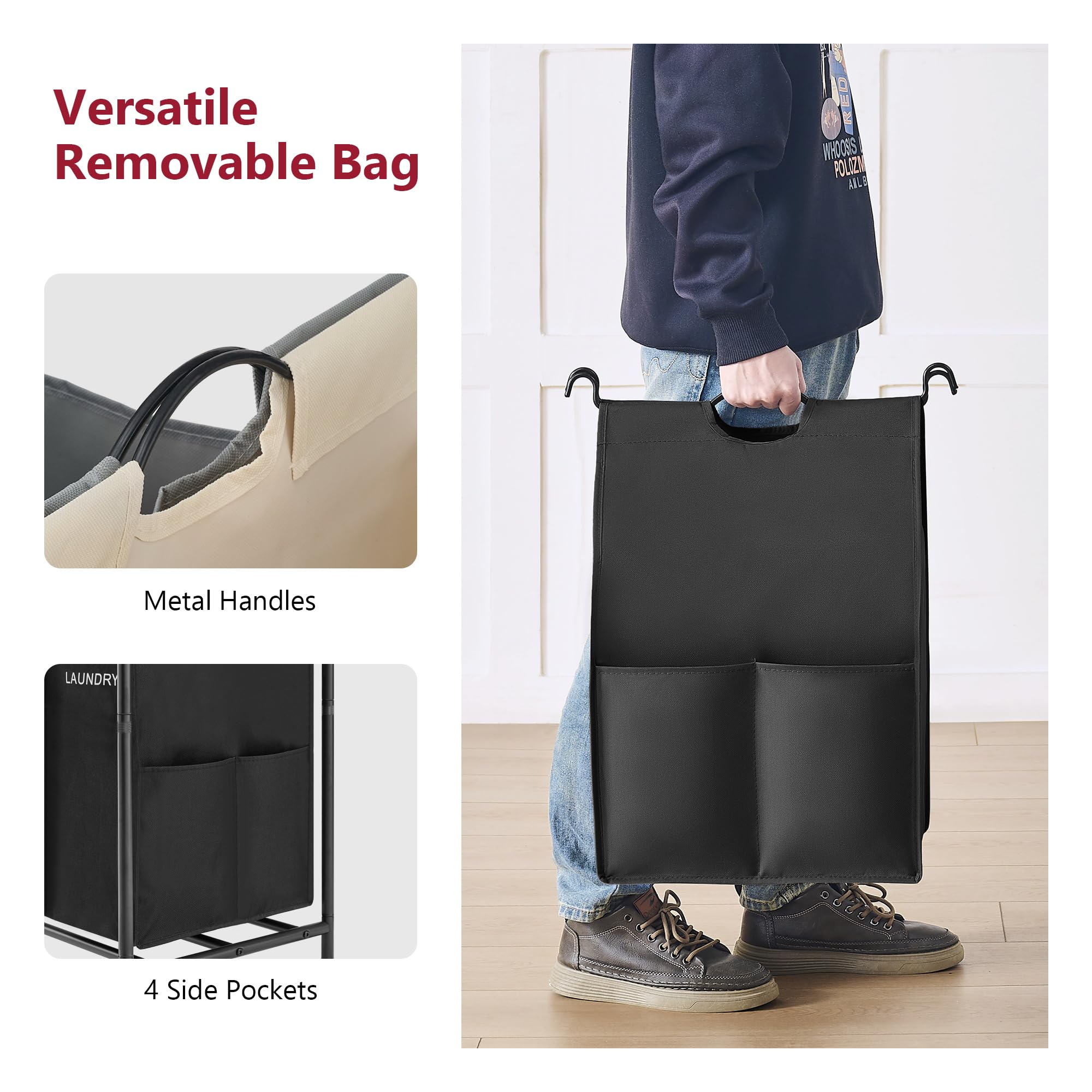 Tajsoon intérieur du chariot avec quatre sacs indépendants facilitant le tri
