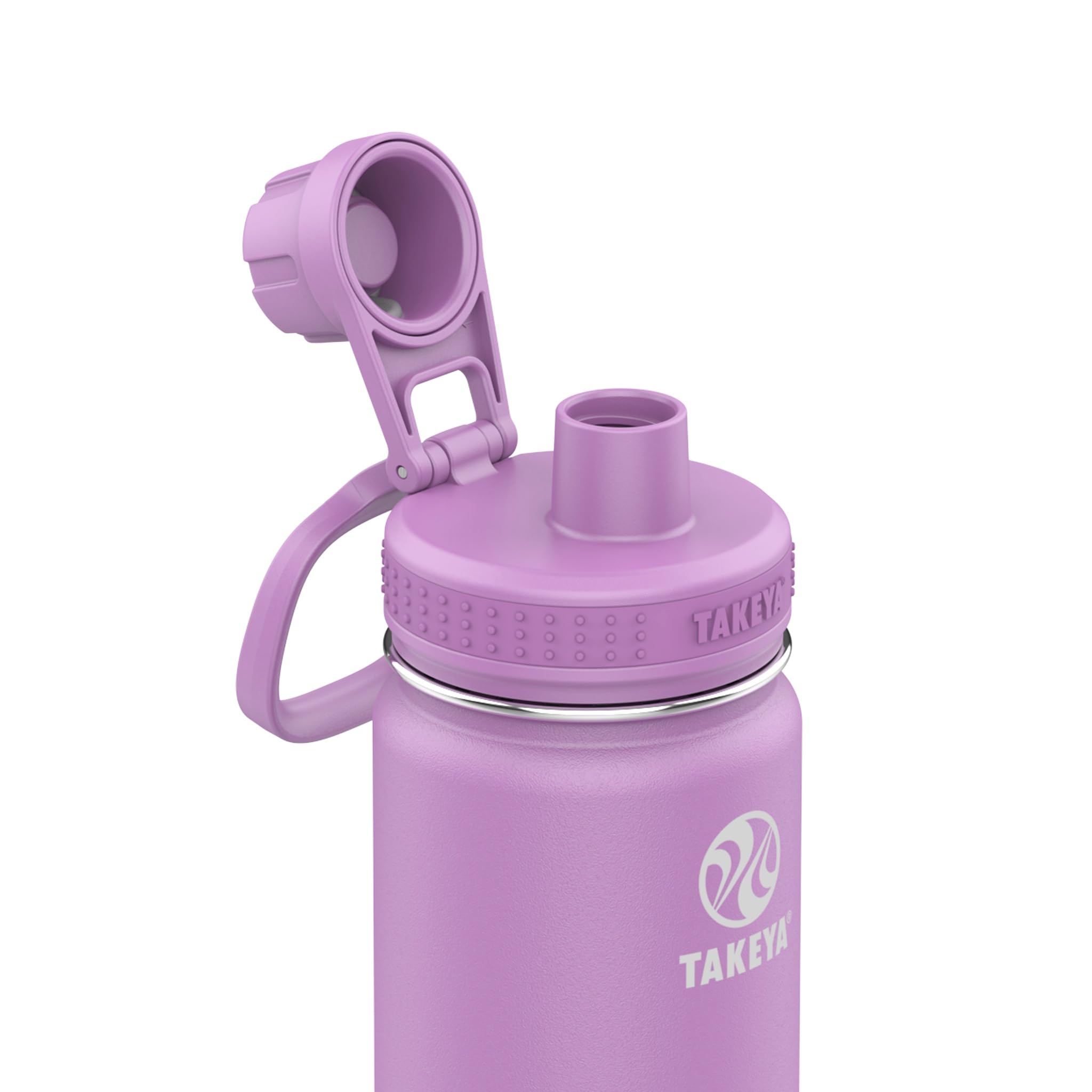 Takeya Actives bouchon embout détail illustrant verrouillage étanche pratique
