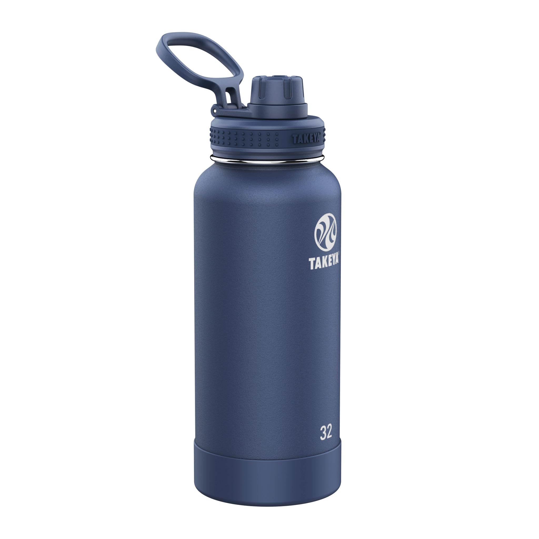 Takeya Actives vue avant montrant la bouteille Midnight et son design pratique