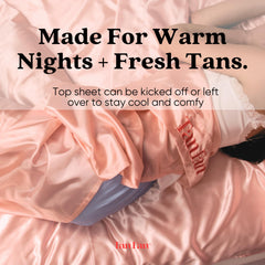 Tan Fan gros plan tissu soyeux respirant pour fraîcheur