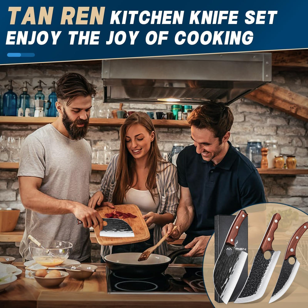 TAN REN couteau utilisé lors d'un barbecue extérieur pour découpe robuste