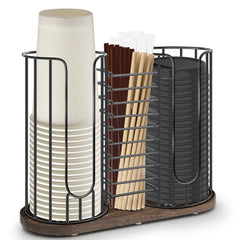 Tanggiteck vue de face sur socle bois, rangement esthétique et stable
