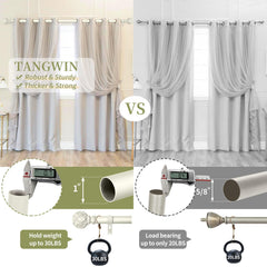 TANGWIN tringle montrant support mural, stabilité et montage facile