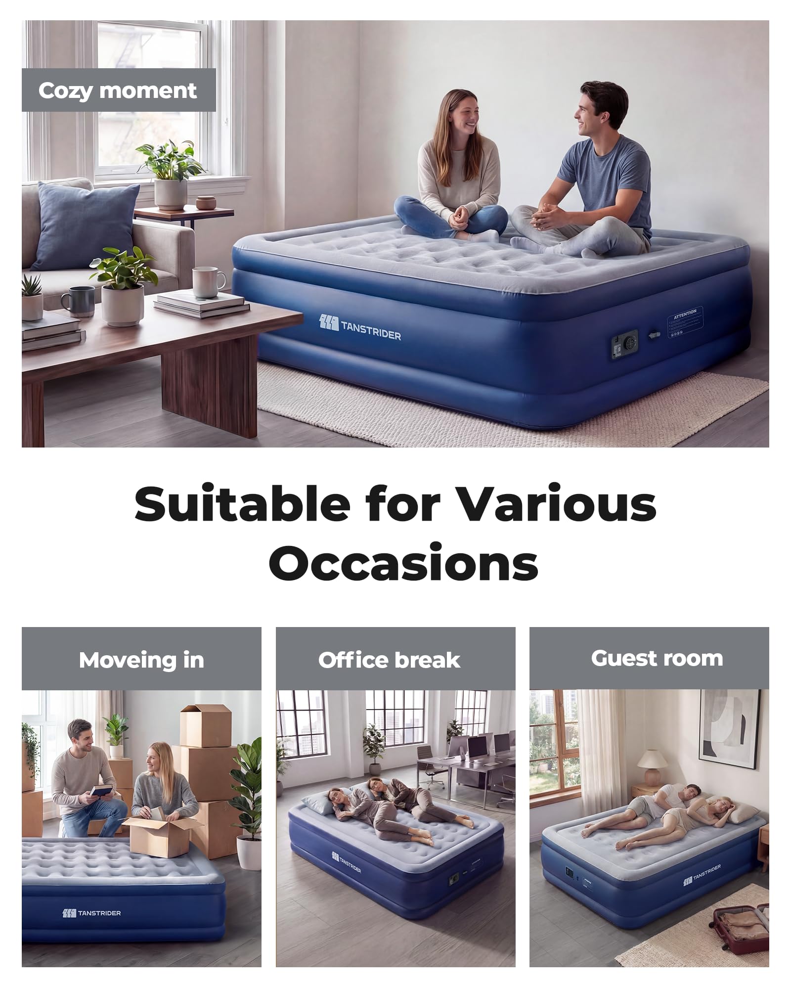TANSTRIDER matelas plié et rangé dans son sac, gain de place évident