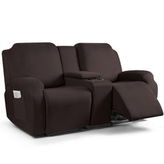 TAOCOCO vue de face de la housse pour loveseat avec console, protection élégante