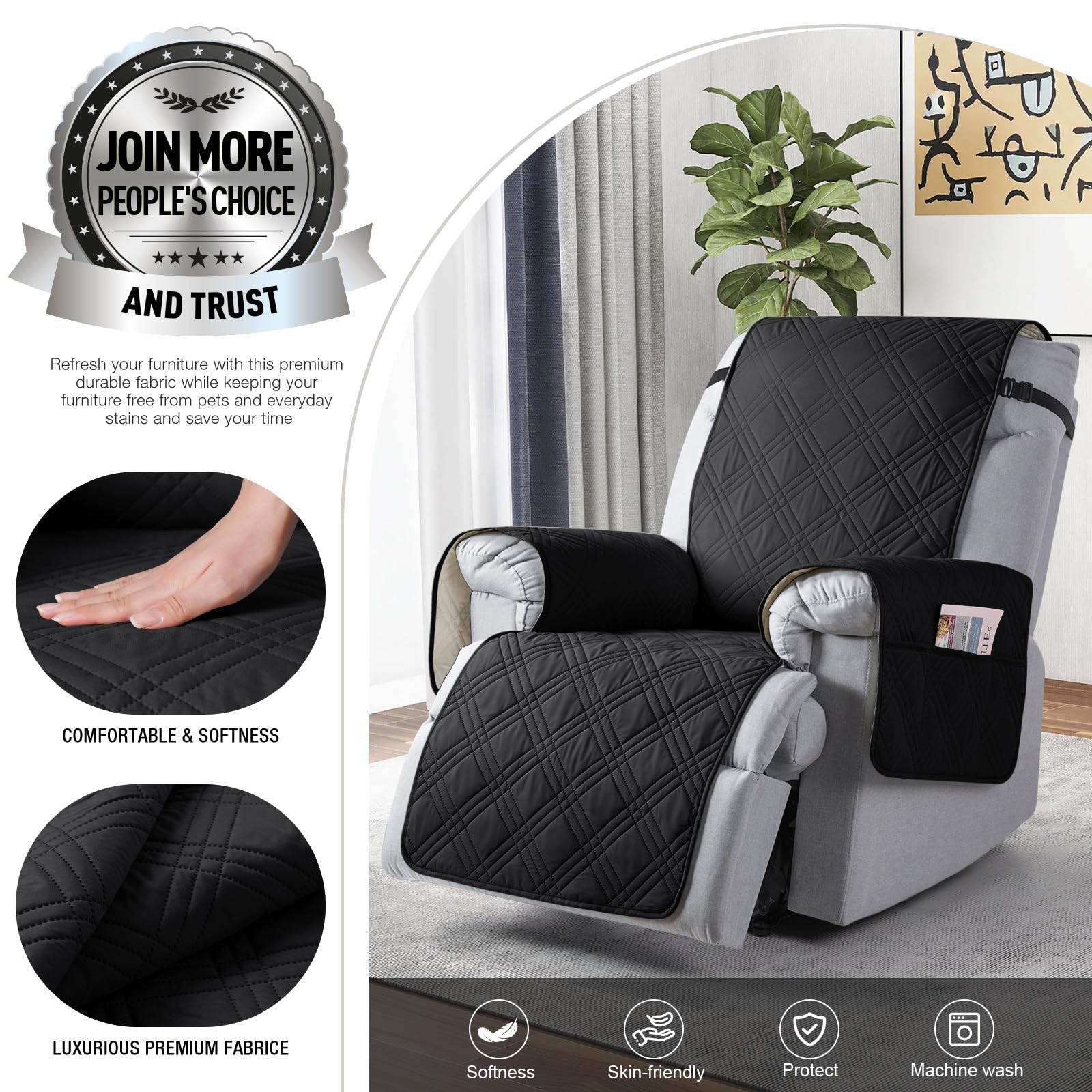 TAOCOCO gros plan matelassage cinq couches pour confort durable