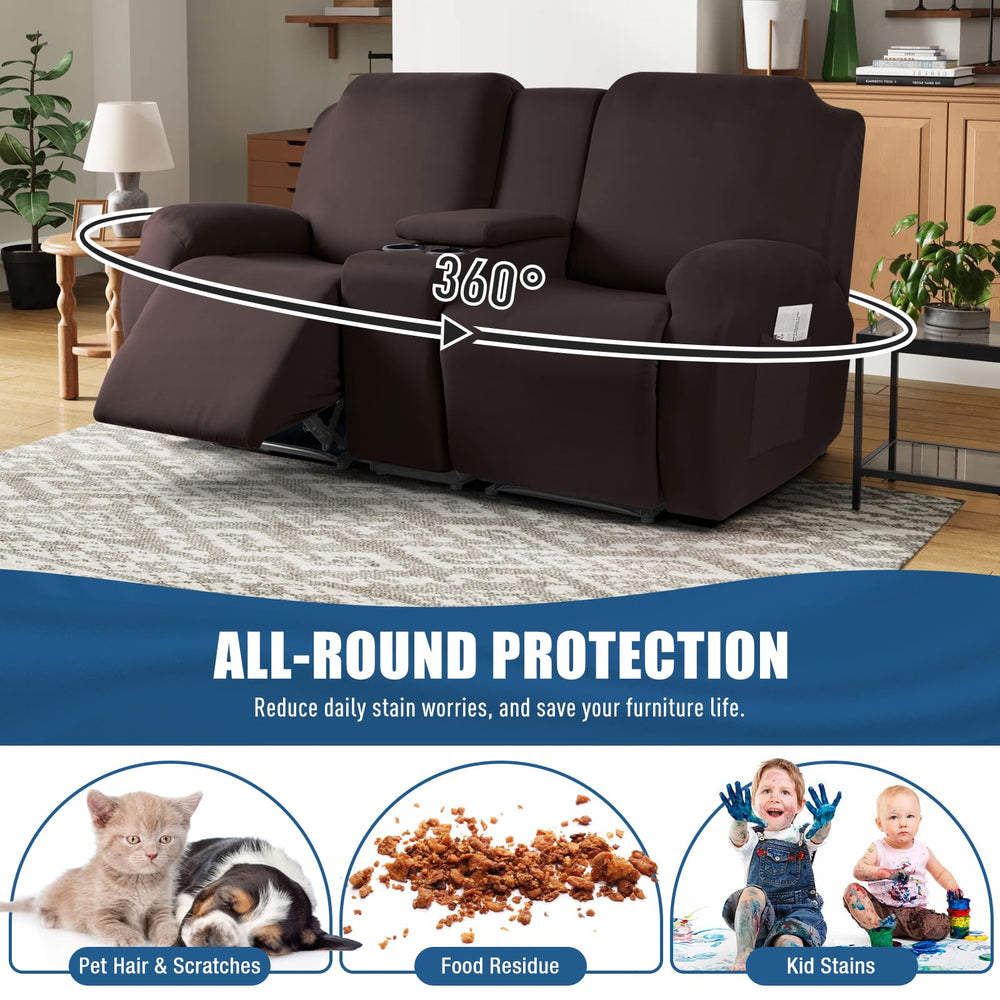 TAOCOCO housse en place sur un loveseat, confort préservé et esthétique soignée