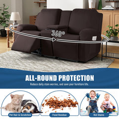 TAOCOCO housse en place sur un loveseat, confort préservé et esthétique soignée