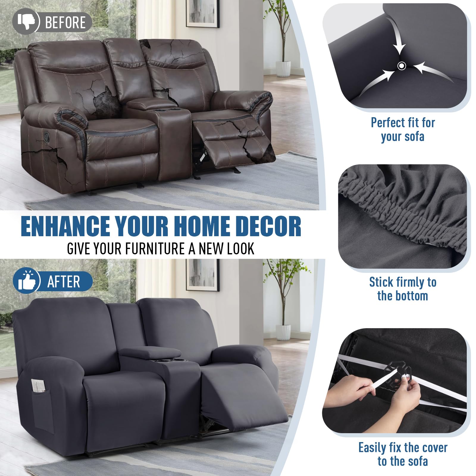 TAOCOCO profil du loveseat incliné montrant liberté de mouvement