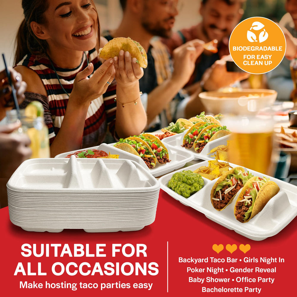 Tasty Taco texture du papier biodégradable montrant qualité et robustesse