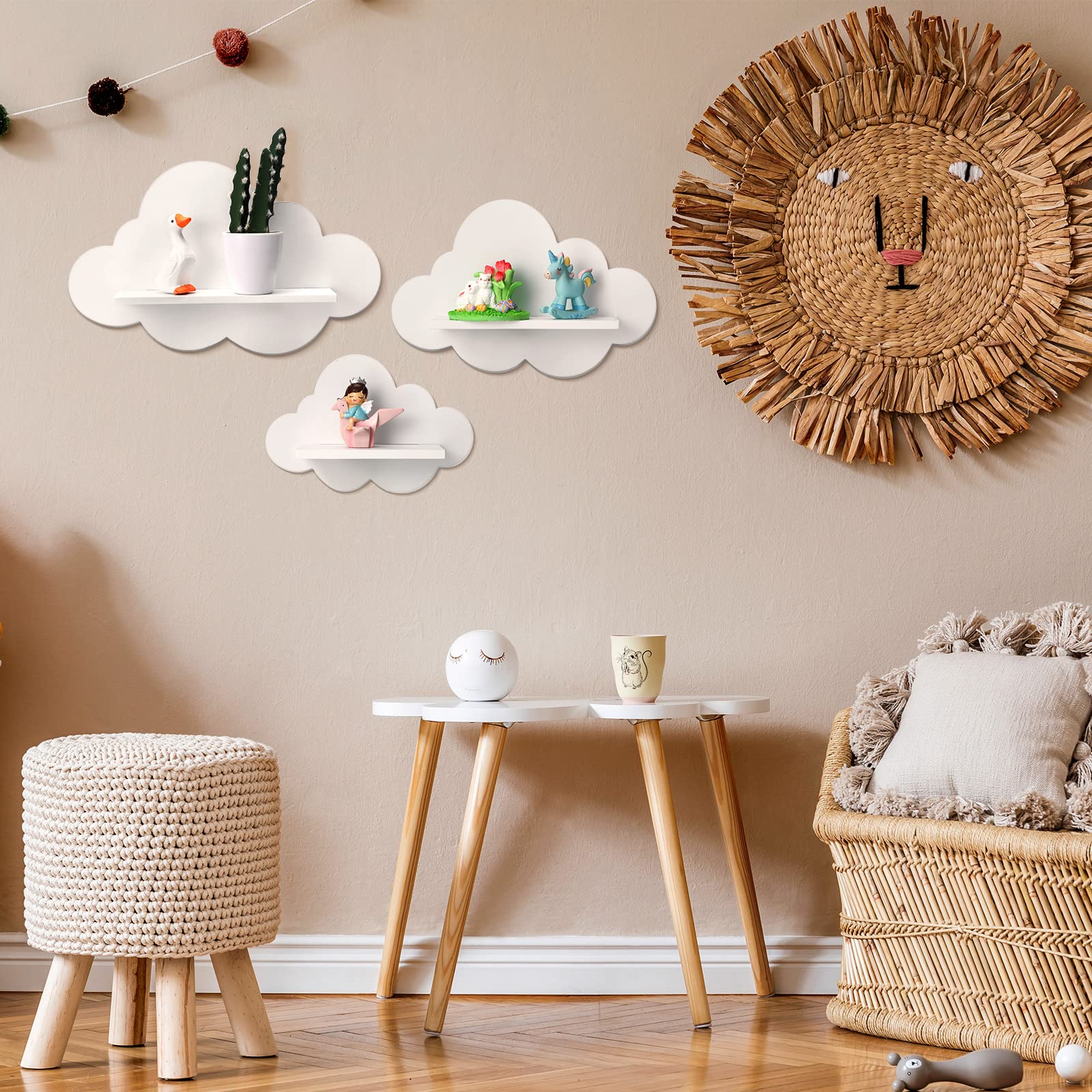 Tatuo étagères nuage décor salon ajoutant charme et rangement pratique
