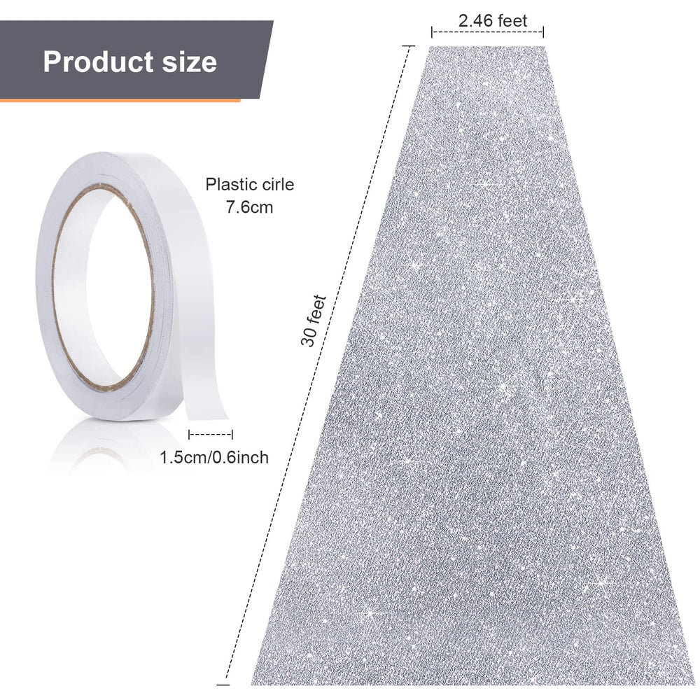 Tatuo gros plan sur la texture non tissée pailletée, montre l'aspect scintillant