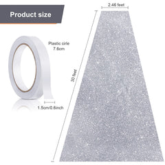 Tatuo gros plan sur la texture non tissée pailletée, montre l'aspect scintillant