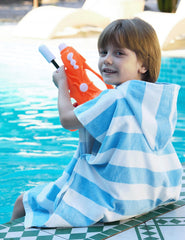 TBEZY poncho gros plan capuche avec doublure douce protégeant la tête de l'enfant