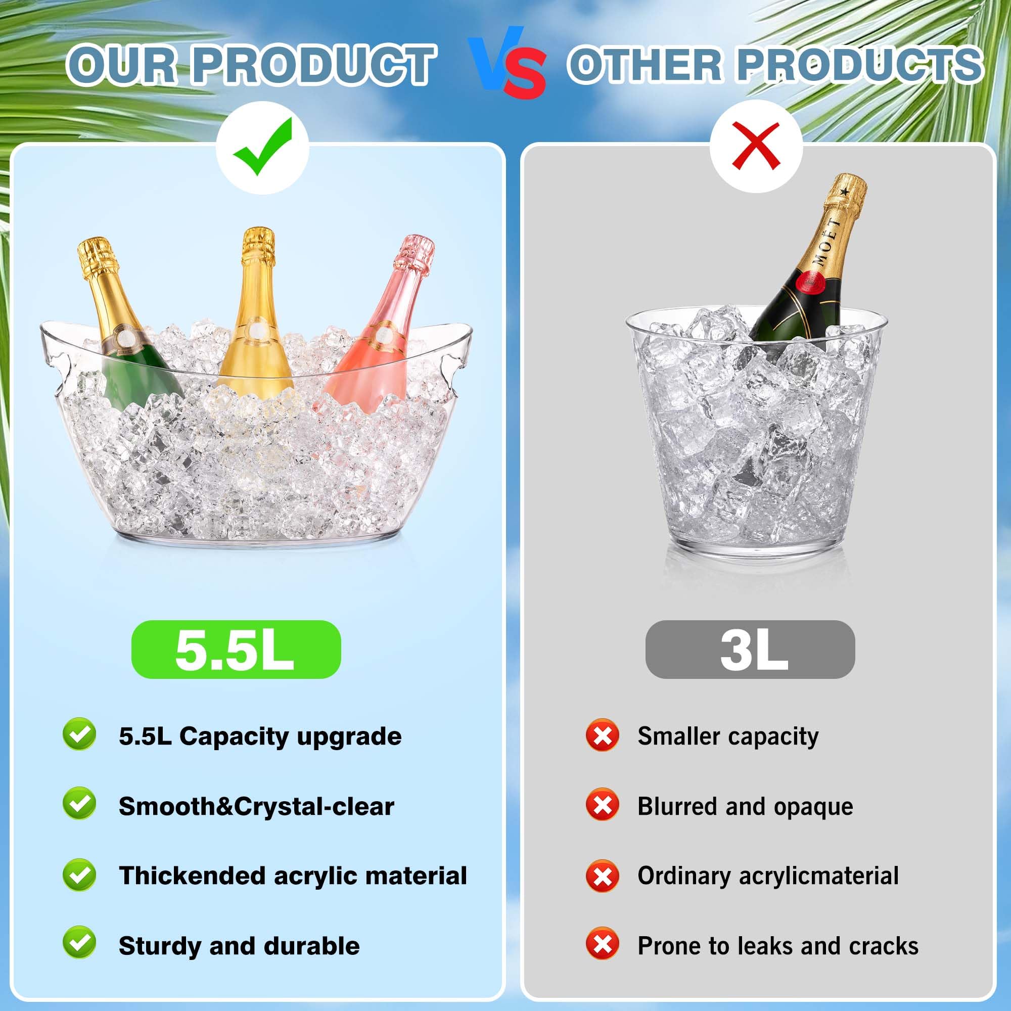 tchrules lot avec deux pelles illustrant l'usage hygiénique de la glace