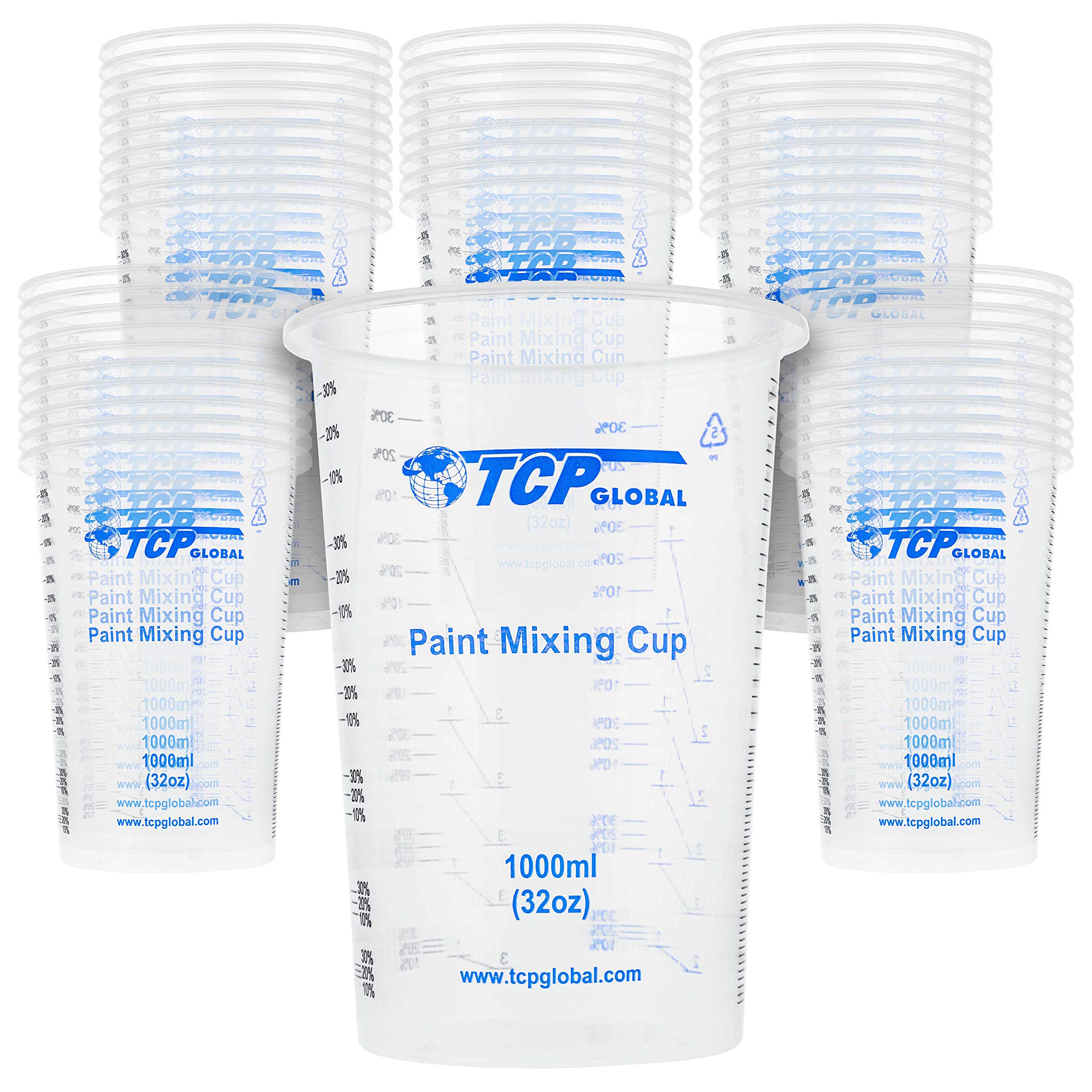 TCP Global gobelet 1000 ml face avant montrant capacité pratique