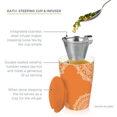 Tea Forte infuseur extra-fin en acier inoxydable retenant les feuilles pour infusion propre