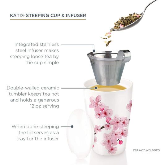 Tea Forte Kati Hanami profil gros plan sur céramique et finition raffinée