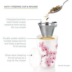 Tea Forte Kati Hanami profil gros plan sur céramique et finition raffinée
