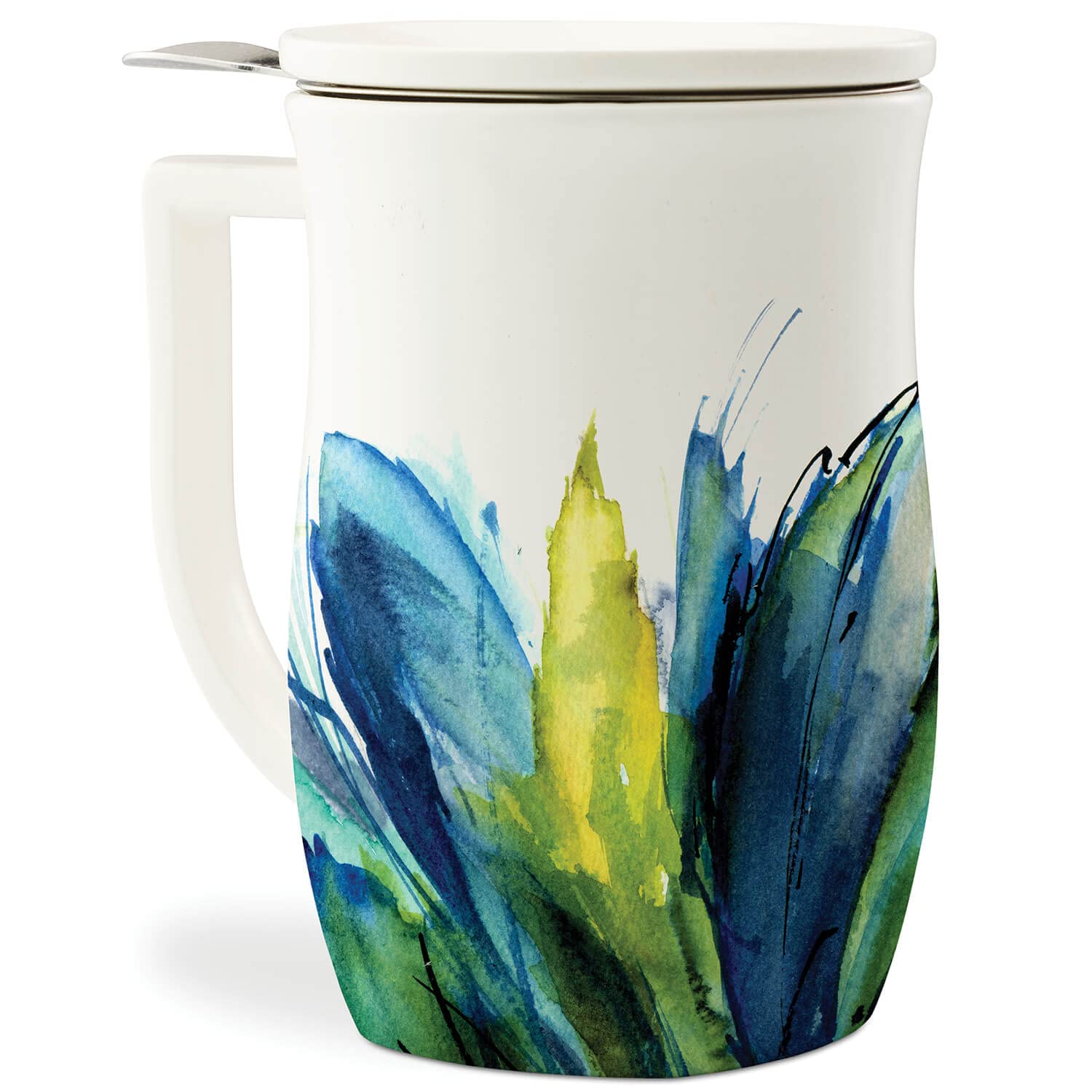 Tea Forte tasse Fiore Blue Agave vue avant élégante et design, idéale pour un service raffiné