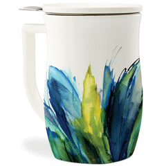 Tea Forte tasse Fiore Blue Agave vue avant élégante et design, idéale pour un service raffiné
