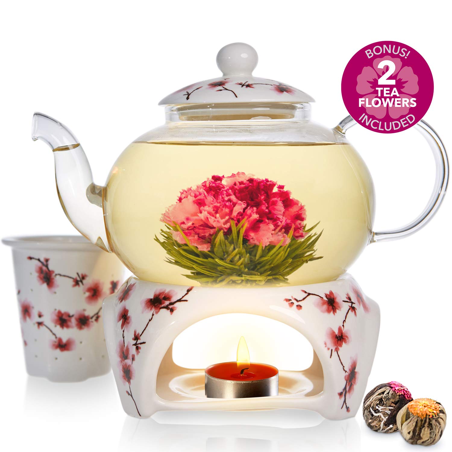 Teabloom chauffe-thé à bougie maintenant la tasse chaude et cosy
