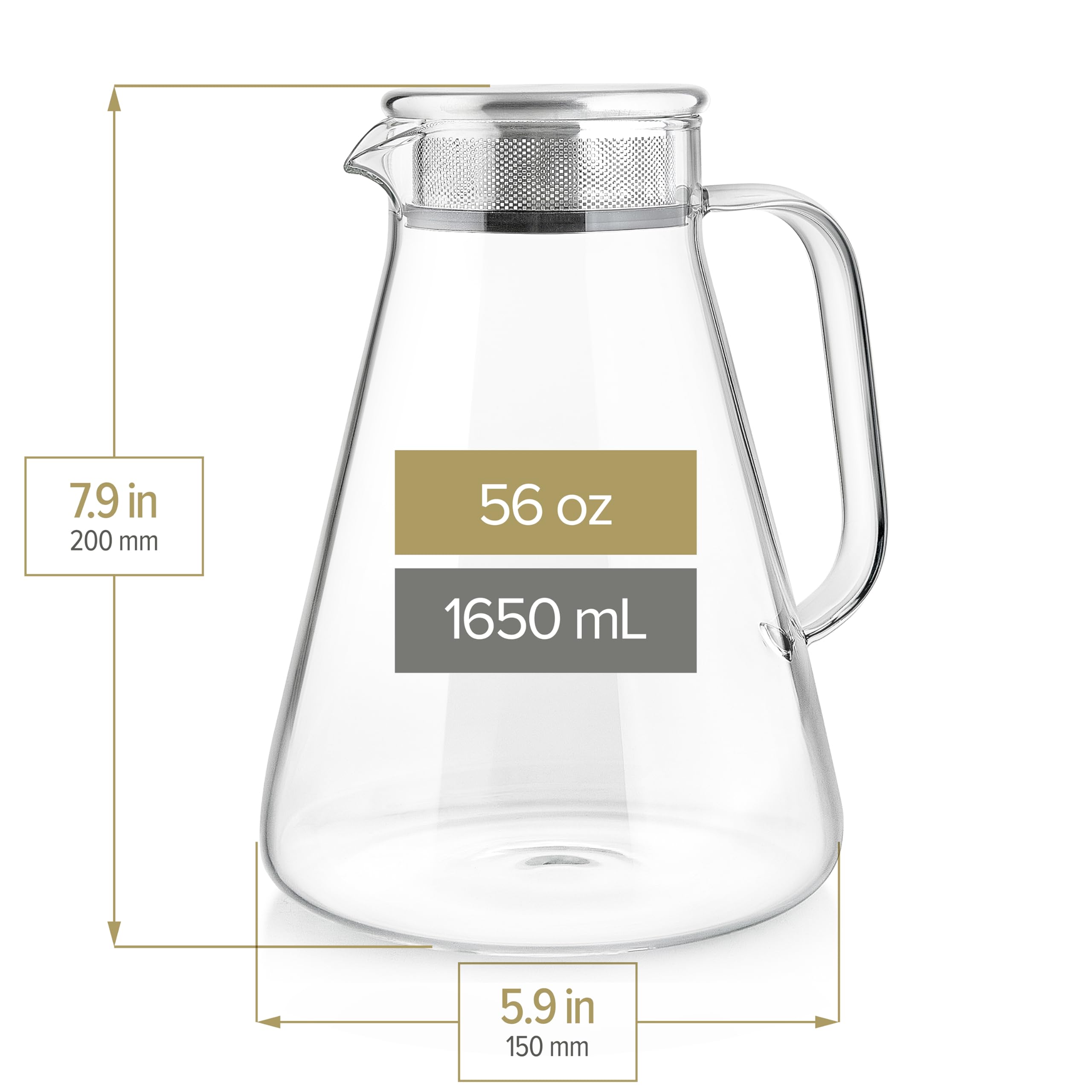 Teabloom comparaison de taille avec tasses pour visualiser capacité