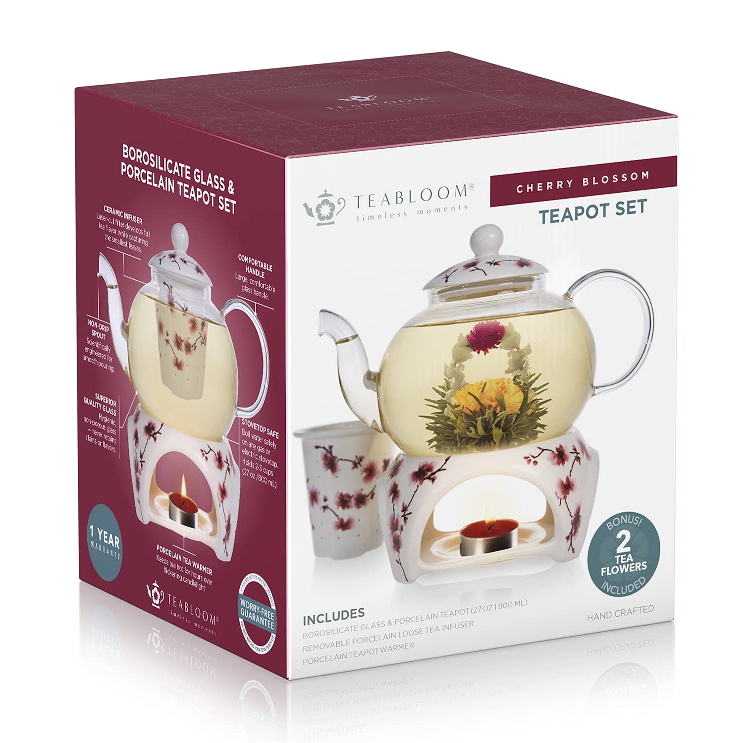 Teabloom comparaison taille montrant capacité idéale pour 2–3 tasses