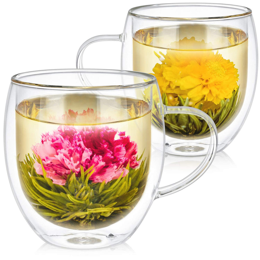 Teabloom face avant lot de deux mugs élégants et isolants pour dégustation visuelle