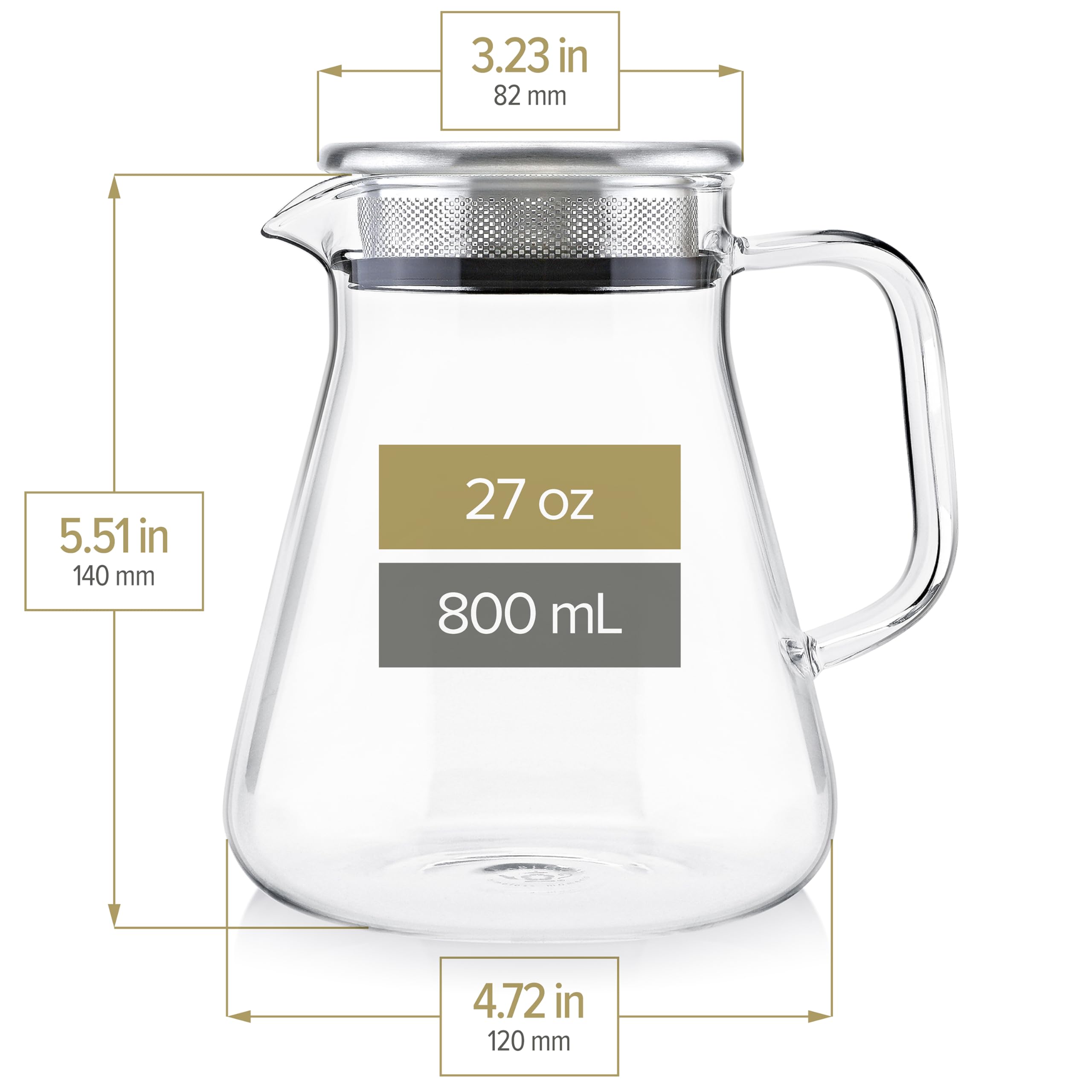 Teabloom gros plan anse ergonomique pour versement stable et sûr