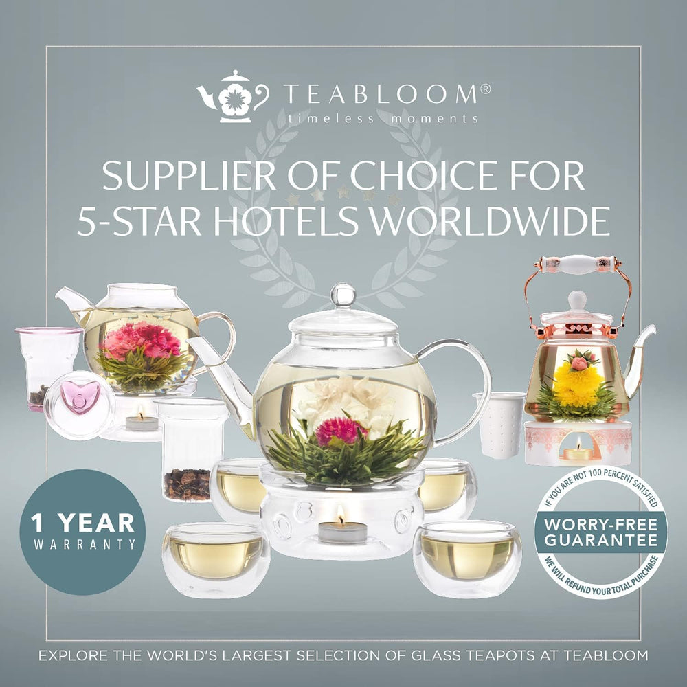 Teabloom théière en situation sur table pour moment convivial et présentation raffinée