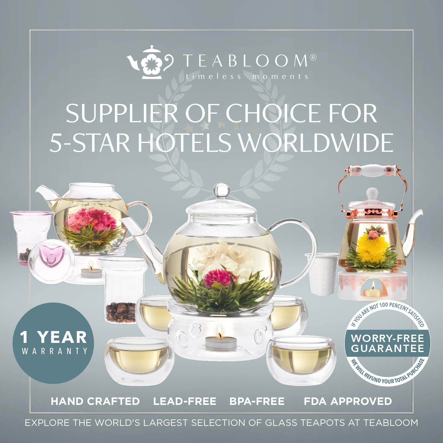 Teabloom Purity en usage pendant service de thé convivial