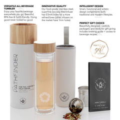 Teabloom The Pathfinder en usage au bureau pour une boisson chaude pratique