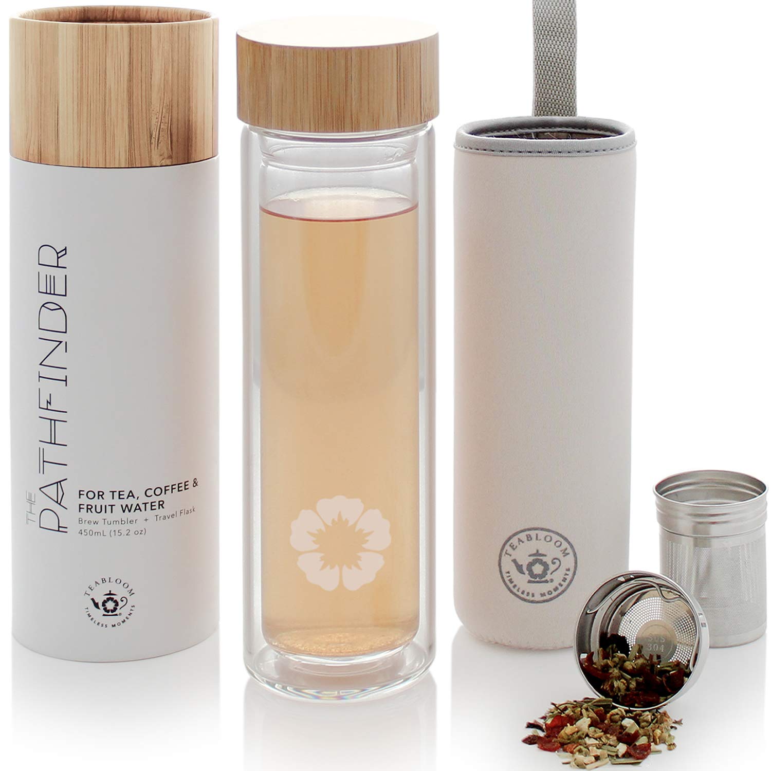 Teabloom The Pathfinder face avant montrant bouchon étanche et design élégant
