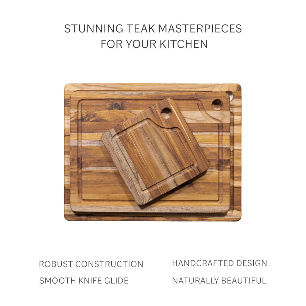 Teakhaus planche en usage découpe de viande, surface stable pour trancher précisément