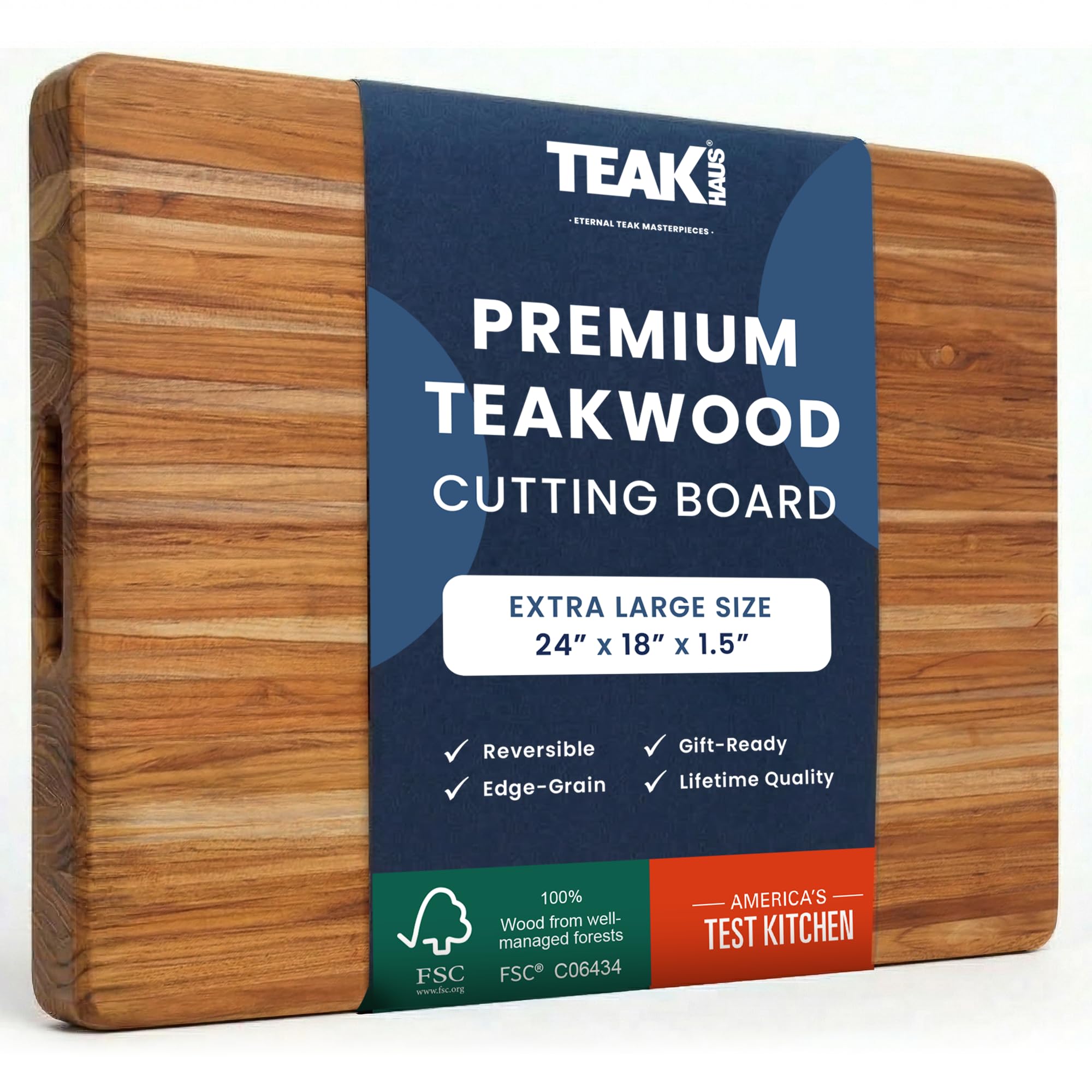 Teakhaus planche XL face avant prête à l'emploi, grande surface pour préparations