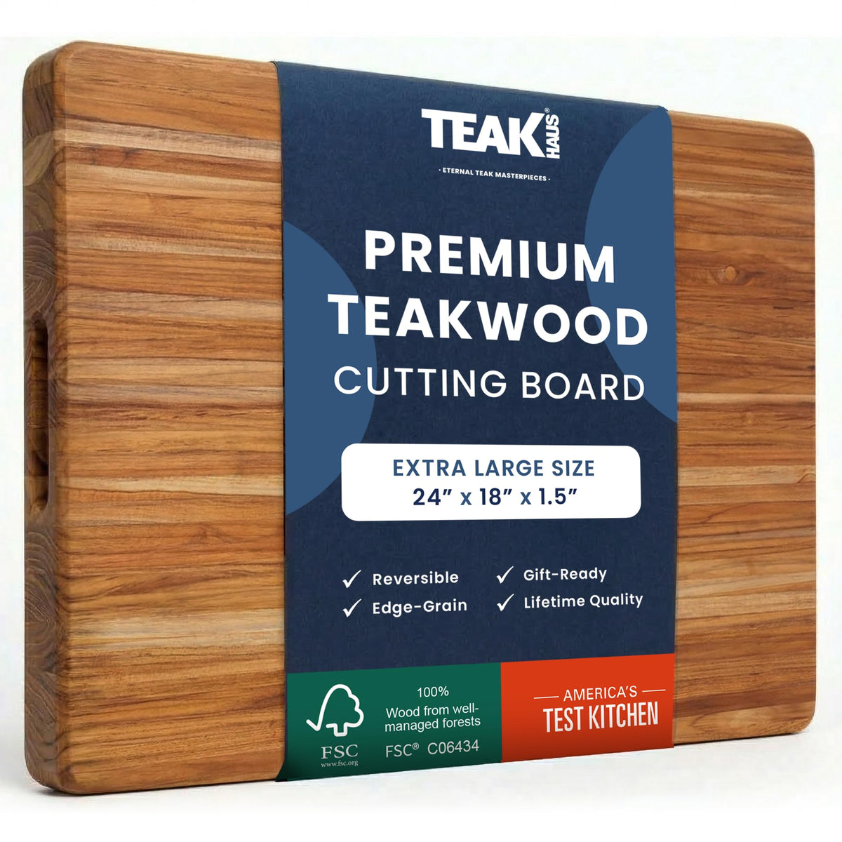 Teakhaus planche XL face avant prête à l'emploi, grande surface pour préparations