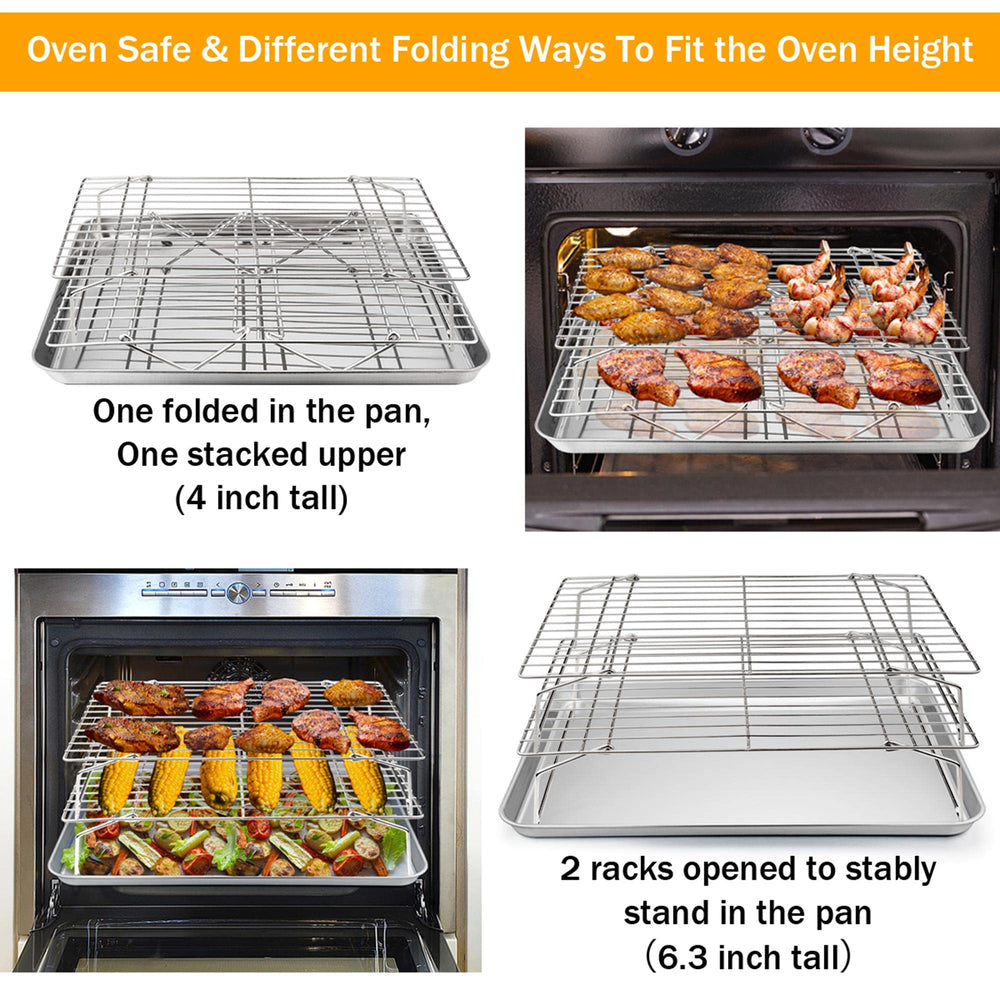 TeamFar grille dans un four indiquant compatibilité cuisson et résistance