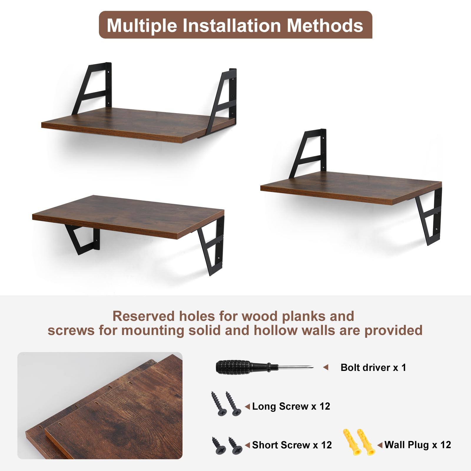 Tectocker-DOU kit de fixation disposé montrant vis, chevilles et simplicité d'installation