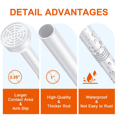 TEECK barre étendue montrant réglage 32–79 pouces pour compatibilité précise