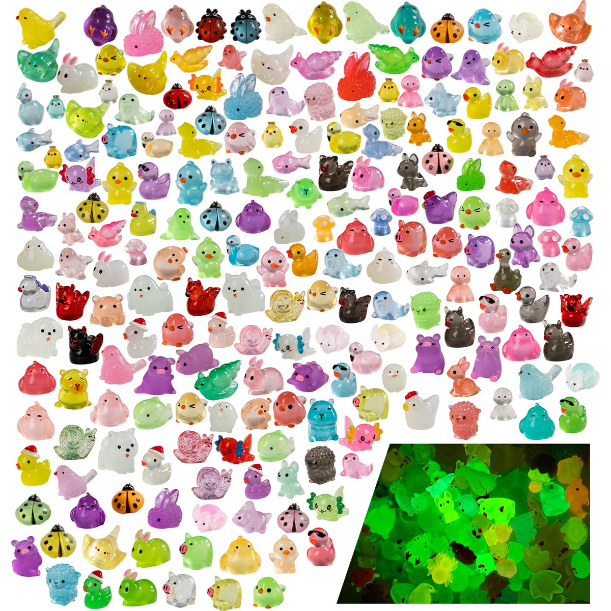 Teenzee vue d'ensemble des 210 figurines, variété et inspiration décorative