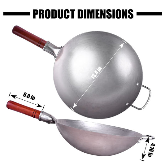 Teewe wok gros plan martelé illustrant robustesse et conduction thermique