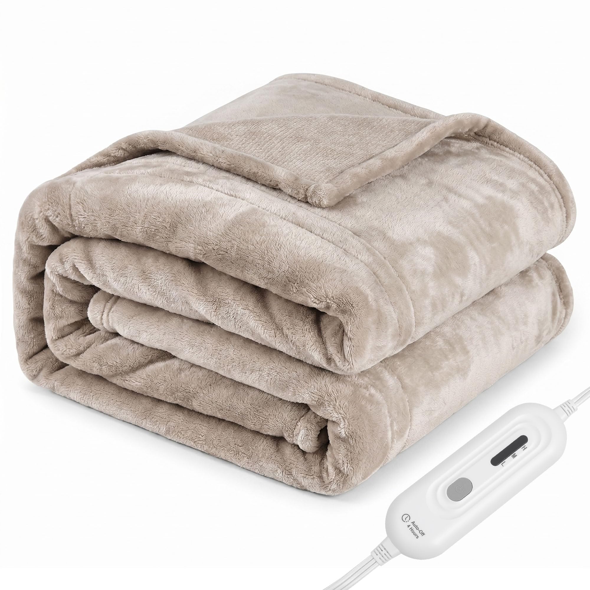 Tefici couverture chauffante face avant montrant douceur et design confortable