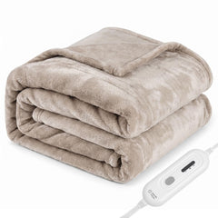 Tefici couverture chauffante face avant montrant douceur et design confortable