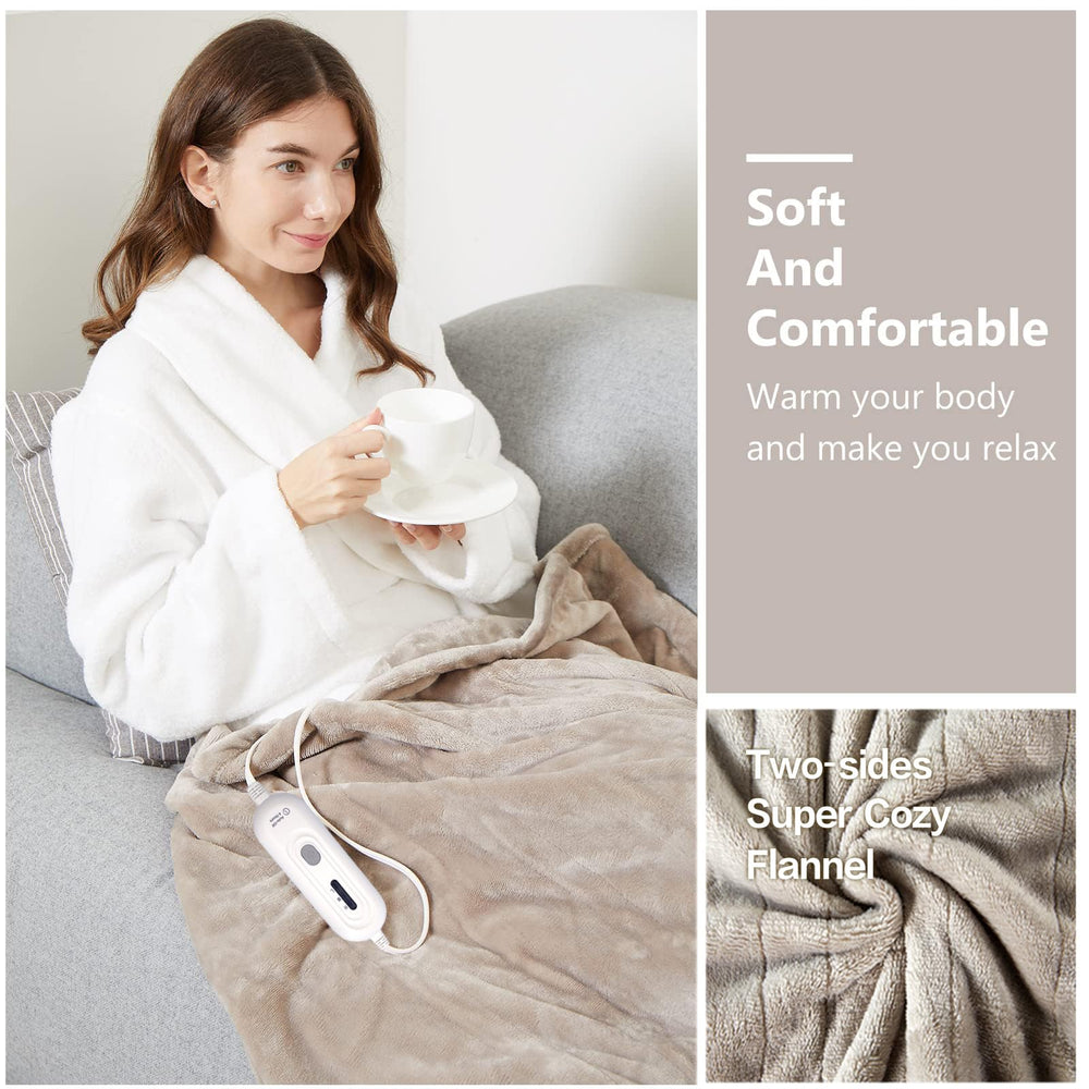 Tefici couverture en usage sur canapé idéale pour détente et portabilité